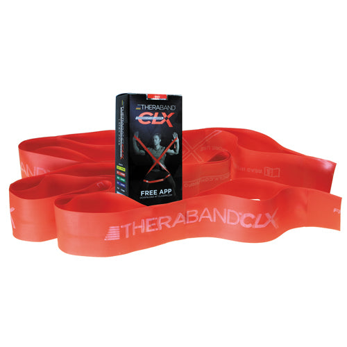 Theraband consecutive loops red 5' individual  9-loop