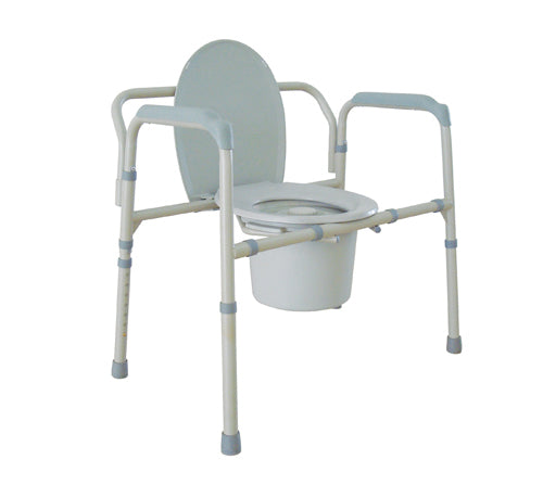 Bariatric folding commode 650 lb. capacity