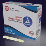 Adhesive bandages  sheer 3/4 x3  sterile bx/100