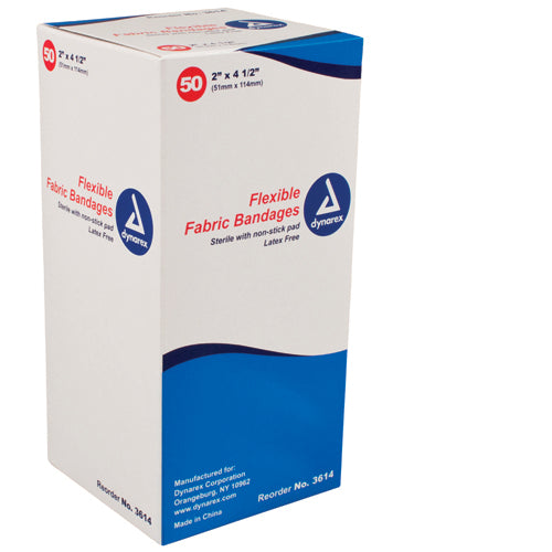 Flexible fabric adh bandages 2 x 4-1/2  xl  bx/50