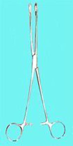 Sponge forceps straight serrated 9 1/2