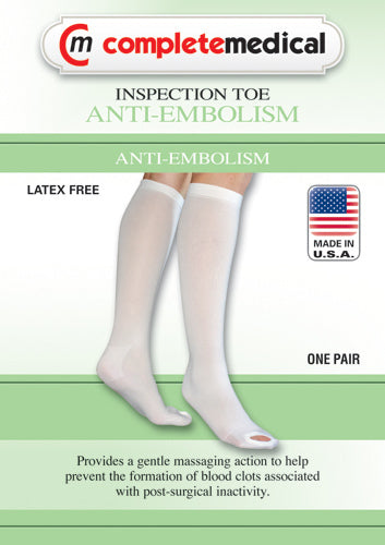 Anti-embolism stockings xl/reg 15-20mmhg below knee  insp toe