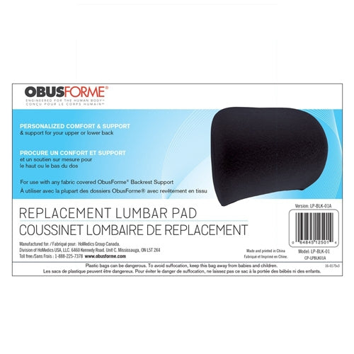 Lumbar pad replacement only for wideback  lowback  etc.