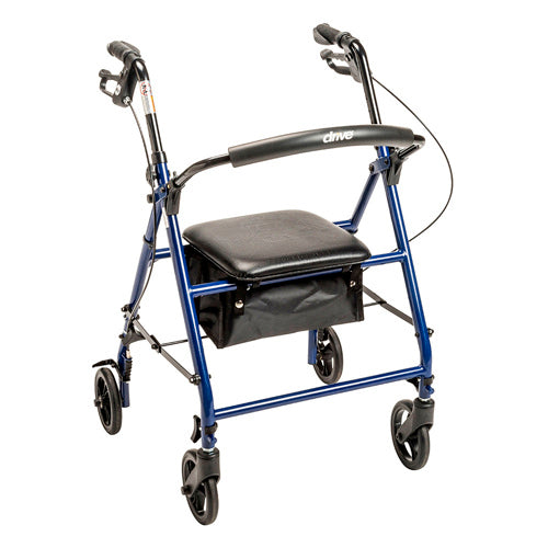 Rollator steel blue w/6  whls knocked-down